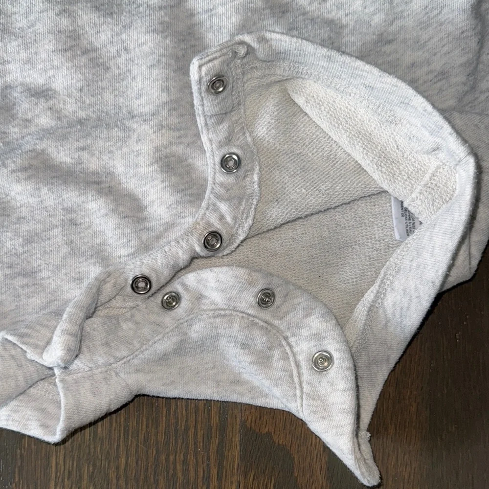 Old Navy Gray Sleeveless French Terry Shortalls | 6-12M
